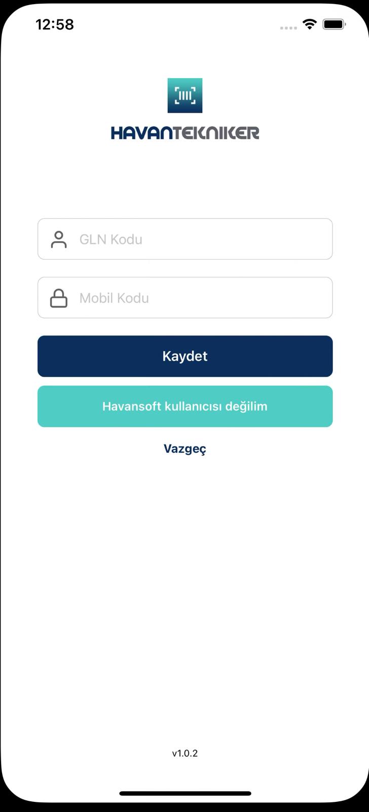 Teknisyen uygulama ekranı
